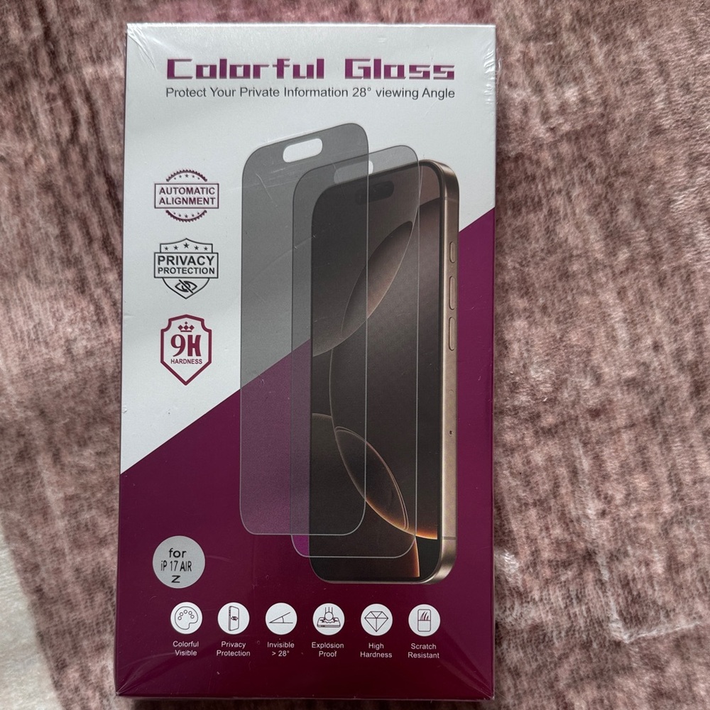 Privacy Screen Protector for iPhone 17 air Black